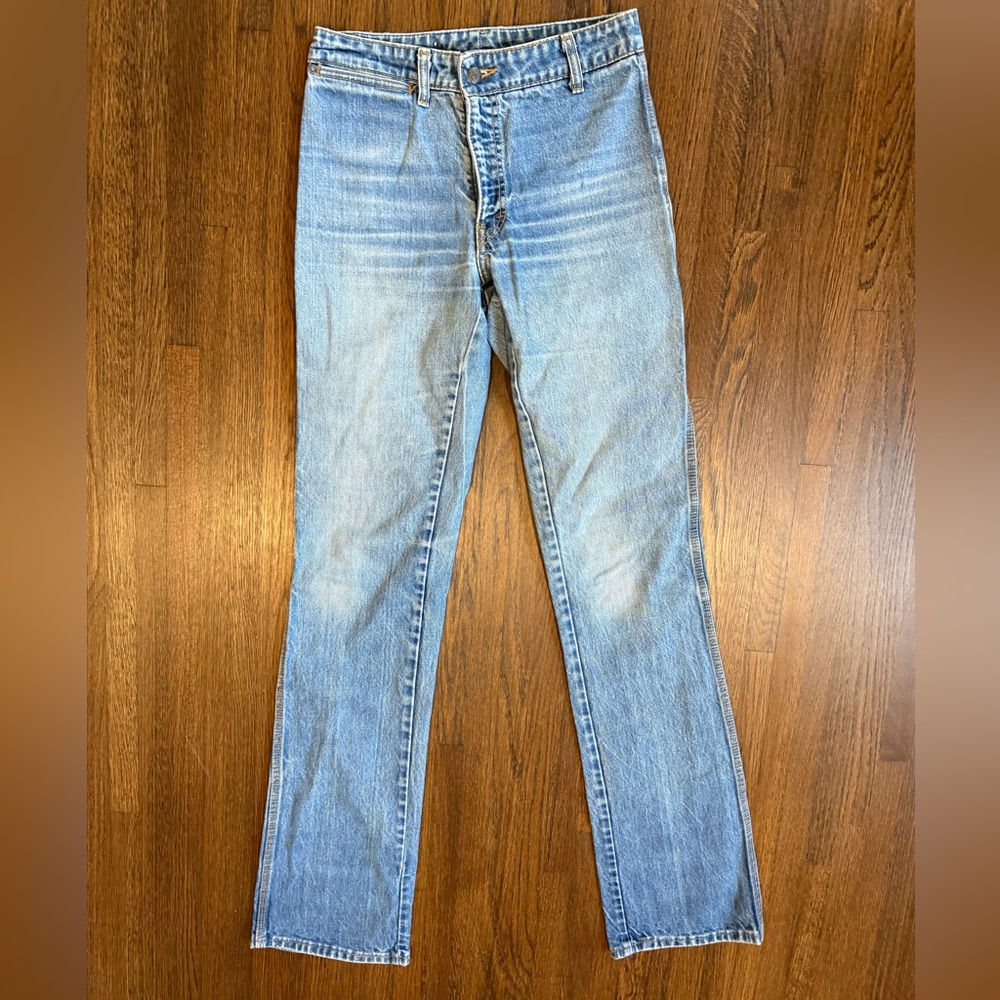 Vintage 80s Ferrari Light Wash High Waist Jeans Size 28 Waist